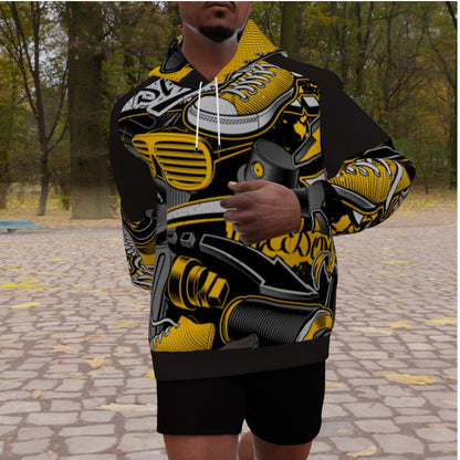 All-Over Print Men's Heavy Fleece Raglan Hoodie