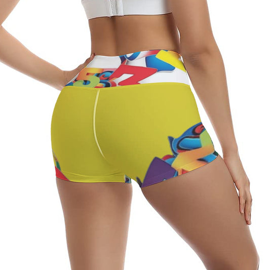 All-Over Print Women's Ultra-Short Yoga Shorts