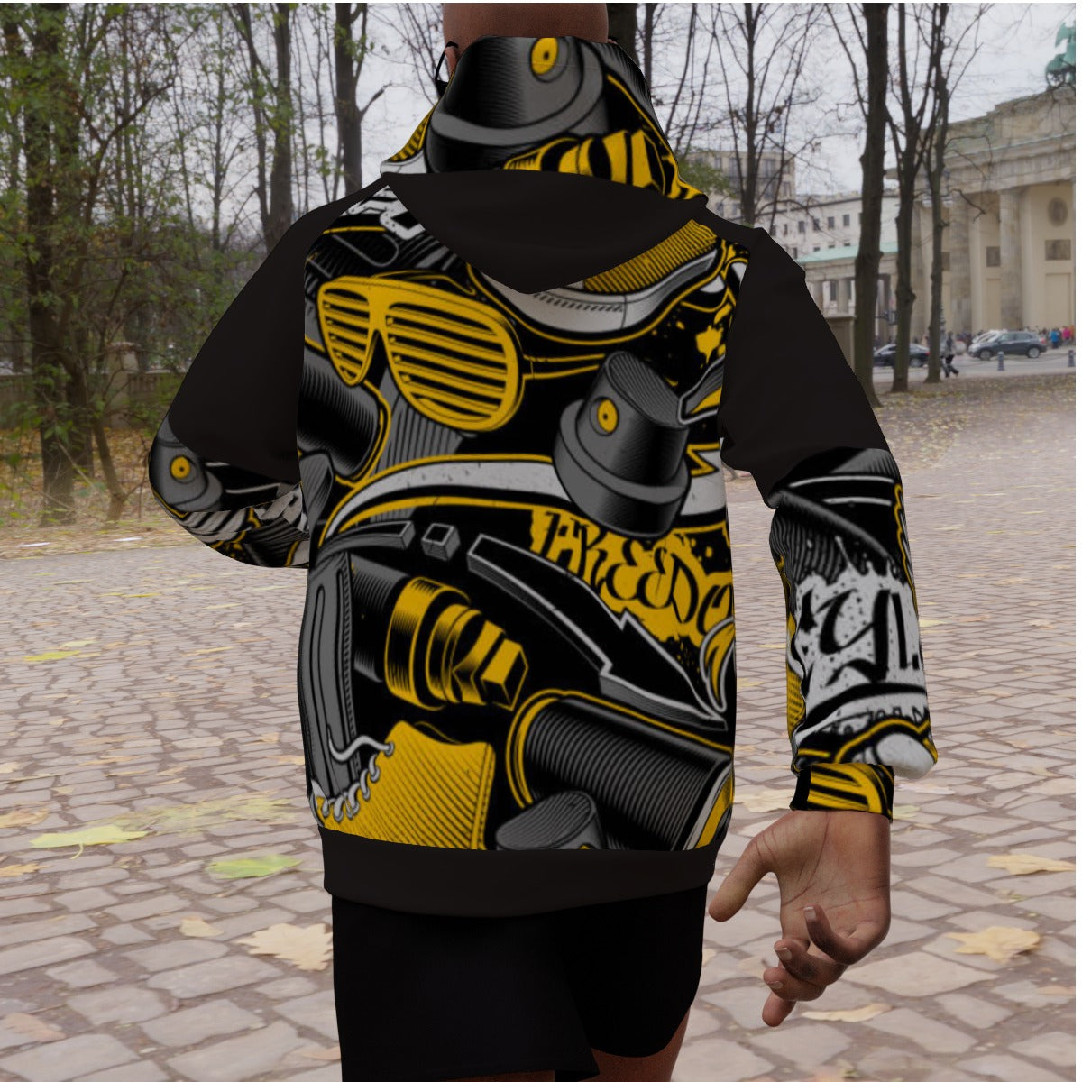 All-Over Print Men's Heavy Fleece Raglan Hoodie