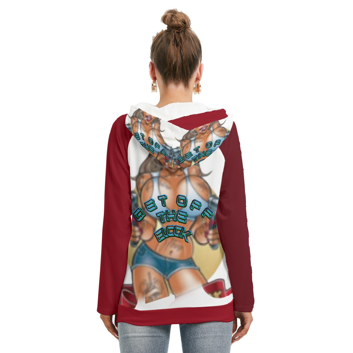 All-Over Print Women's Hoodie With Double Hood