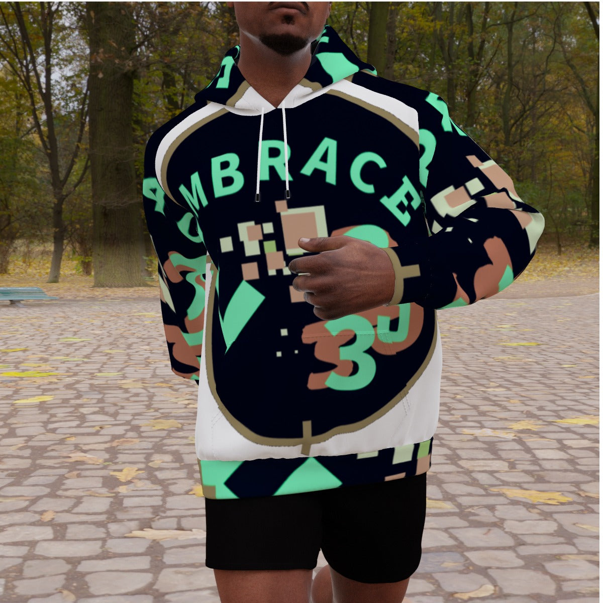 All-Over Print Men's Heavy Fleece Raglan Hoodie