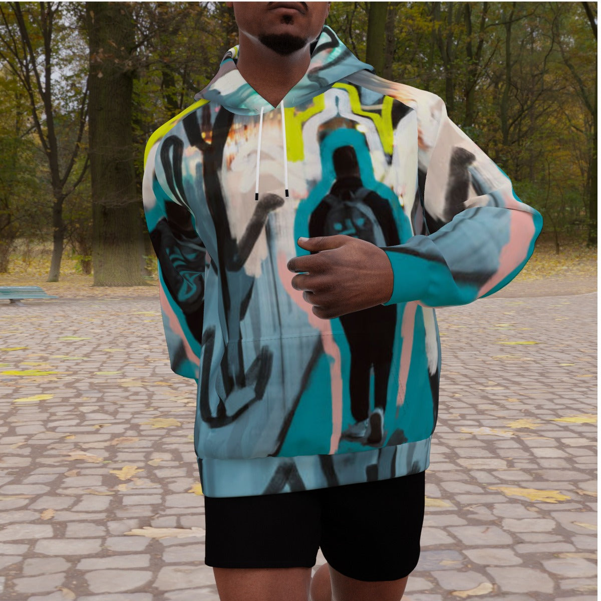 All-Over Print Men's Heavy Fleece Raglan Hoodie