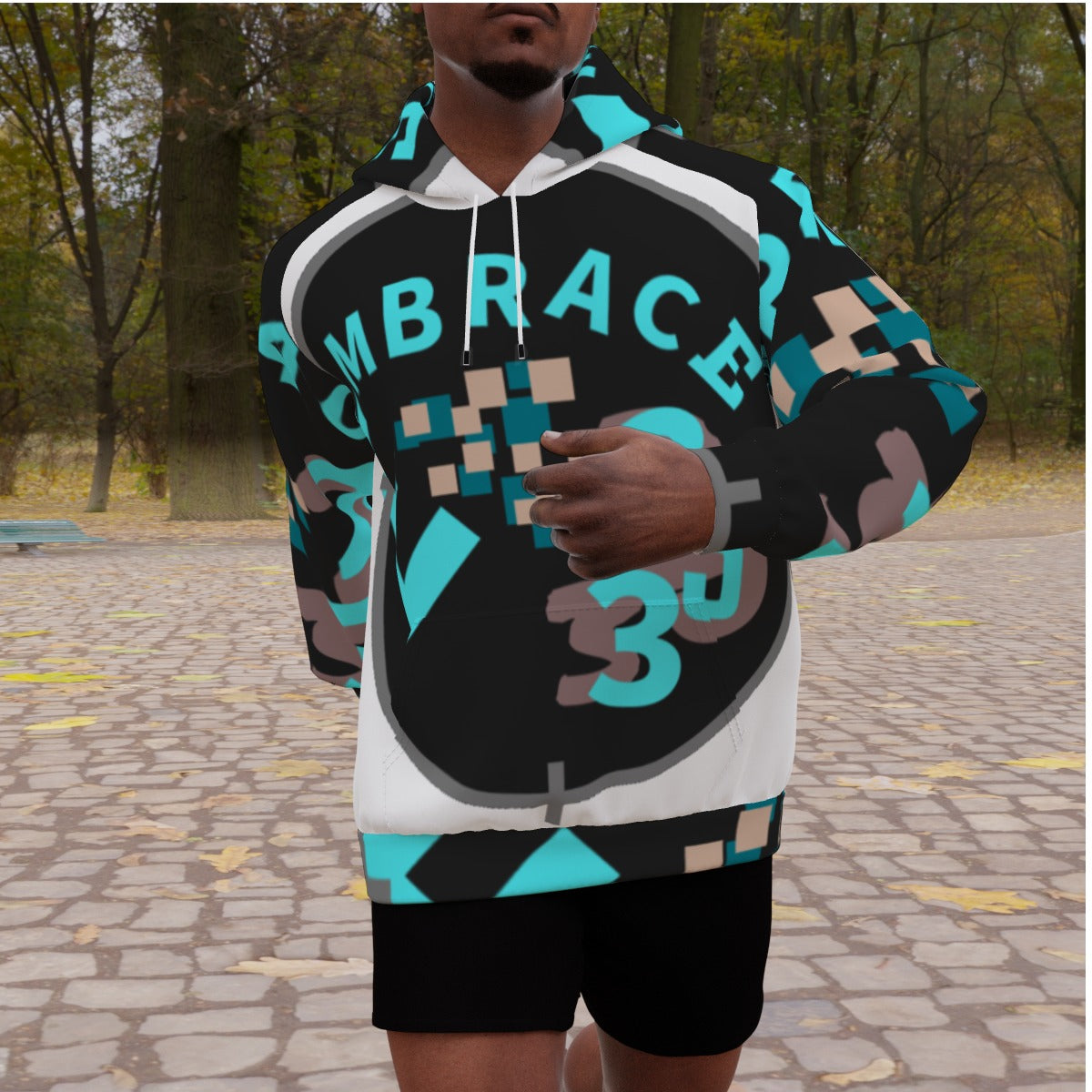 All-Over Print Men's Heavy Fleece Raglan Hoodie