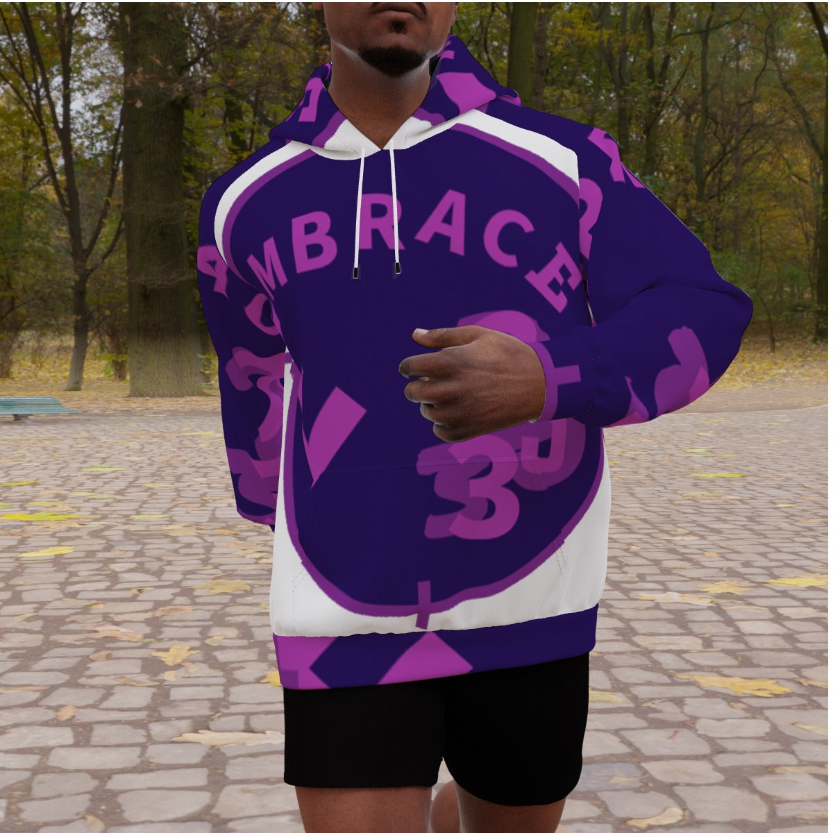 All-Over Print Men's Heavy Fleece Raglan Hoodie