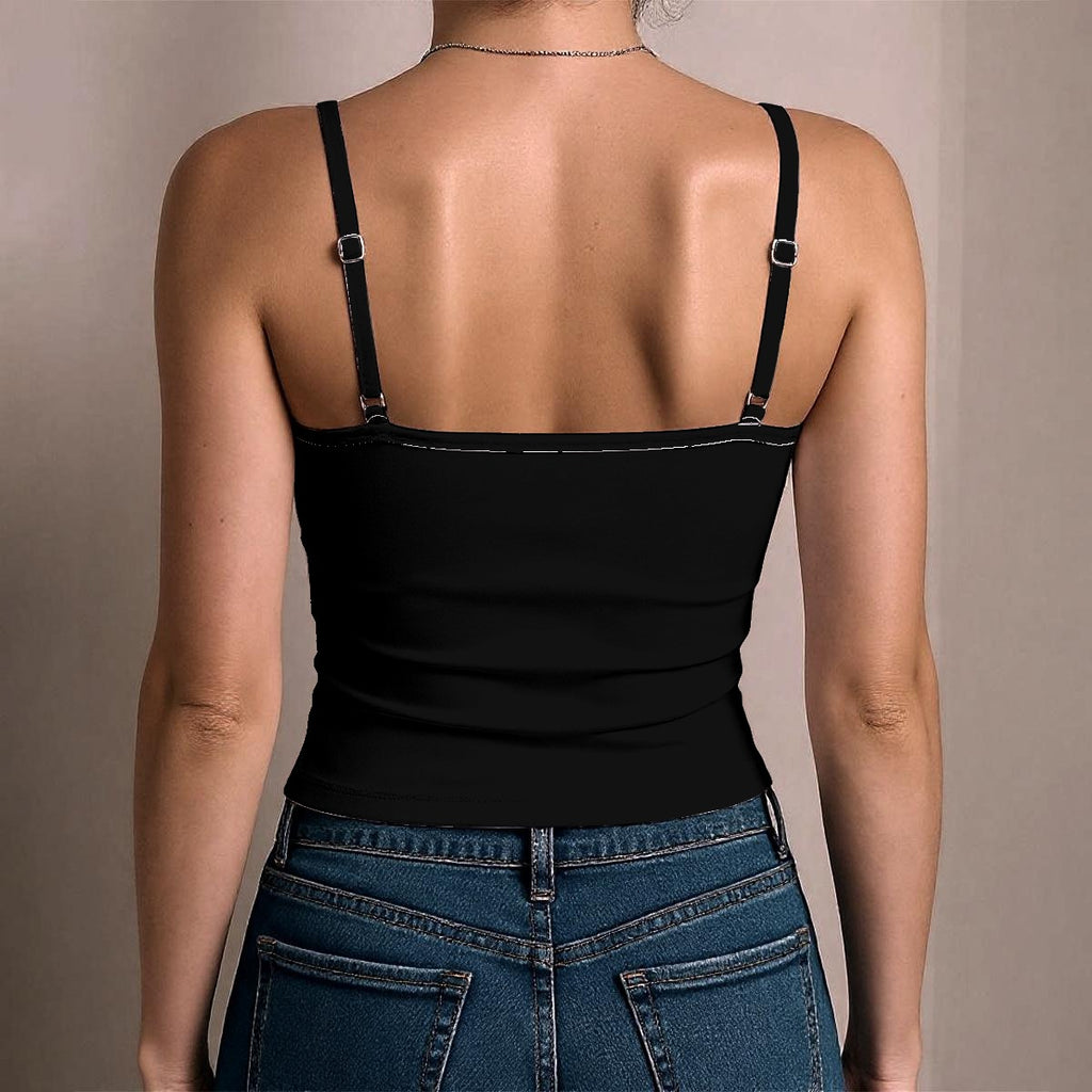 Black all Women's Spaghetti Strap Tank Top